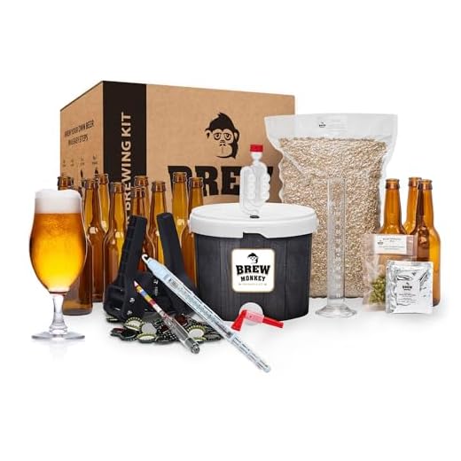 Brew Monkey® Kit de Brassage Bière Blonde | Kit Luxe de 5L | 6,2% Alc. | Kit Fabrication Bière | Idée Cadeau Homme | Kit Bière | Coffret Cadeau Homme | Cadeau d'anniversaire pour hommes