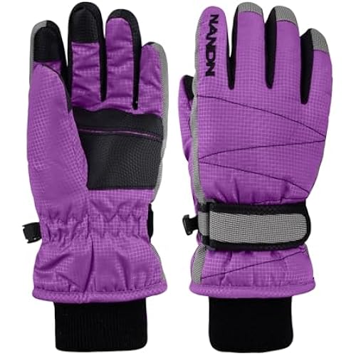 TRIWONDER Kids Ski Snow Gloves, Water-Resistant Winter Mittens Boys Girls
