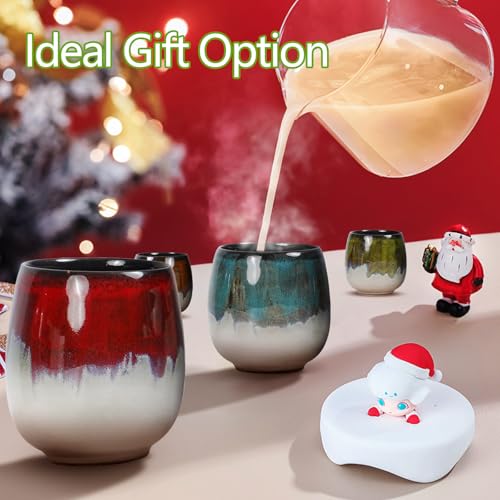 Tolatr B0BBZFC7MK_CA NARF Ceramic Kiln-Change Espresso Cups Small Espresso Coffee Cup Spirits Cups Tasting Cups Ceramic Mate Cup Set Of 4 thumb #5