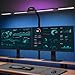 Bludrfnly Schreibtischlampe LED mit RGB, 120cm Monitor Lampe Klemmbar Dimmbar, Tageslichtlampe mit Bewegungssenso, Lichtsensor, Fernbedienungs, Uhr, für Büro, Lesen, Architekten, Schneider
