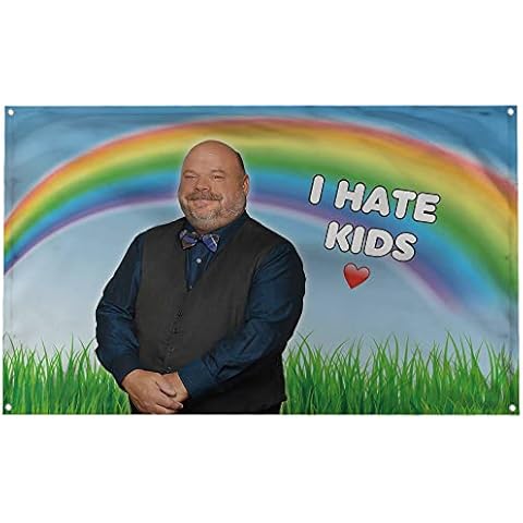 Banger - Bertram Winkle Ross Family Butler Jessie TV Show "I Hate Kids" Funny Meme Motivational Inspirational Office Gym Dorm Wall Decor Design on a 3X5 Feet Flag with 4 Grommets for Easy Hanging. Cover