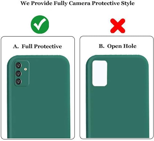 Image of A rtistque Liquid Silicone Back Cover Case for Samsung Galaxy M34 5G / F34 5G Shockproof TPU Soft Flexible with Camera Protection - Green
