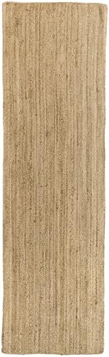 HAMID - Tappeto di Iuta Alhambra Colore Naturale, Tappeti 100% Fibra di Iuta, Intrecciato a Mano, Tappeti per Soggiorno, Sala da Pranzo, Camera da Letto, Corridoi (80x250cm)