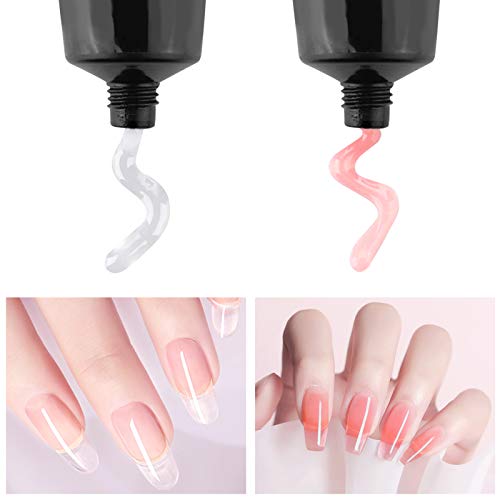 Biutee Nail Extension Gel Kit 2pcs 15ml Poly Gel mit 30ml Slip Solution Top & Base Coat Nail Art Tool Nagel Maniküre… – Bild 4