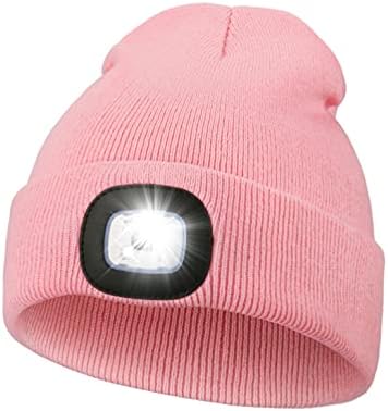 MELASA Unisex Beanie with The Light Hands Free Winter Beanie Gifts for Men