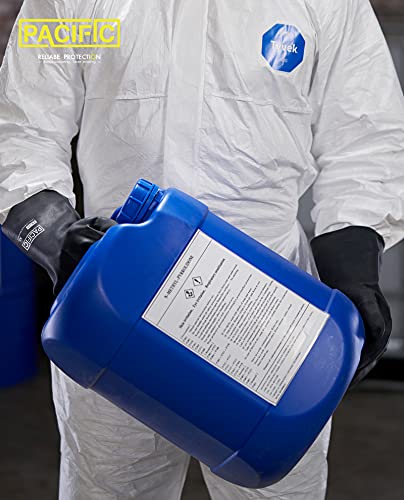 Pacific Ppe Chemical Resistant Gloves, Heavy Duty Industrial Rubber Gloves, Resist Acid, Alkali And Oil, 12.6", X- Large #TOP5