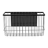 LOQJSS Metal Basket Organizer - Magnetic Shelf Rack for Refrigerator Storage