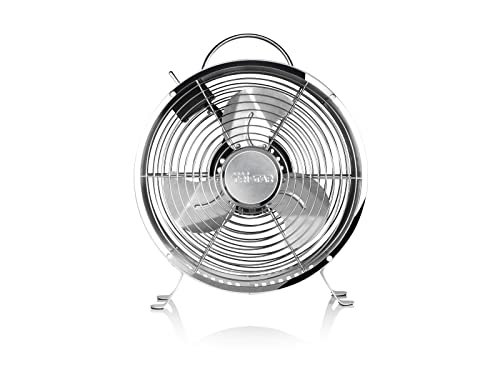 Tristar Retrò VE-5967 Ventilatore Da Tavolo, 20 W, 49.5 Decibel, Metallo, 2 Velocità, Bianco - 8