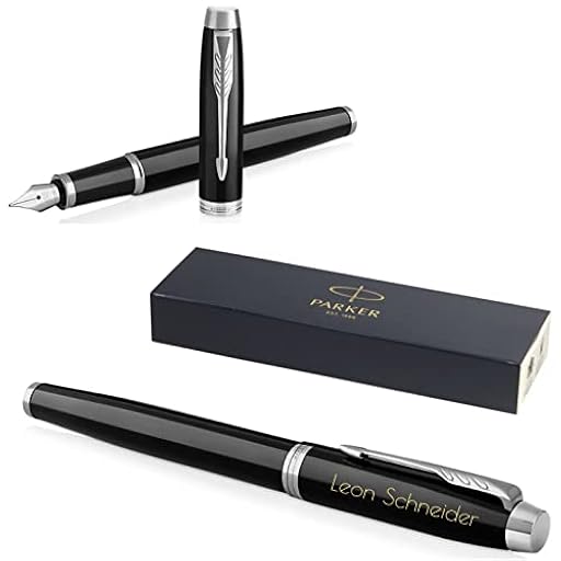 Pluma estilográfica Parker IM Core con grabado, bolígrafo prémium, caja de regalo, tinta azul, regalo personalizable, nombre grabado, pluma estilográfica, aniversario (Black Lacquer C.C.) | Ya disponible en tu tienda friki favorita! En mundofriki.es!