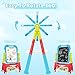 deAO Art Easel Toys for Kids, 4-in-1 Double Drawing Board Adjustable Standing Rotatable Sidewalk Chalk with Painting Writing Accessories, Easel Toys Birthday Gifts for Girls Boy (Blue)
