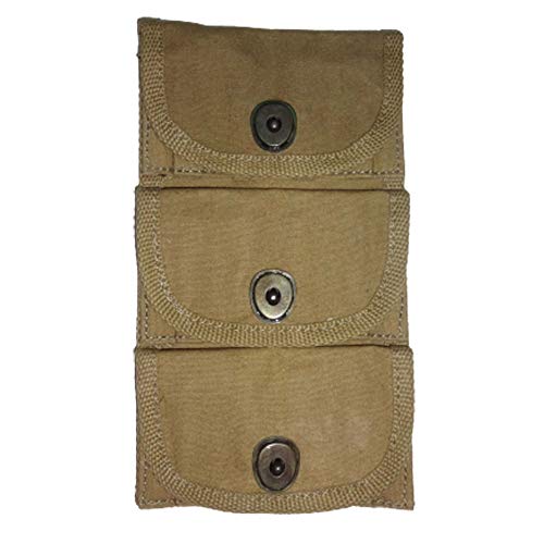 Warreplica U.s. Wwi 1917 Half Moon Clip .45 Cal 3 Pocket Pouch - Reproduction #TOP4