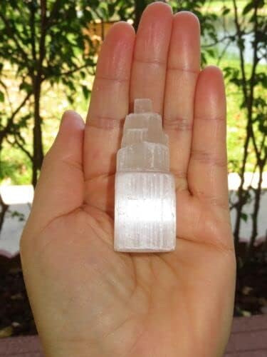 ZnranyiiXY Bulk Selenite Lot of 10 Pieces - Selenite Towers Petite Small - Natural Carved