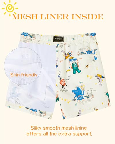 Image of SURF CUZ Surfcuz Little Boys Swim Trunks UPF 50+ Toddler Beach Shorts Swimsuit Kids Quick Dry Swimwear