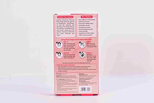 Image of HipHop Skincare Charcoal Nose Strips for Women - Blackhead Remover (3 Strips) and Biotique Bio Papaya Revitalizing Tan Removal Scrub for All Skin Types, 75g