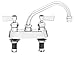 Fisher 53767 Stainless Steel Deck Mount Faucet with 10" Swing Spout, 4"
