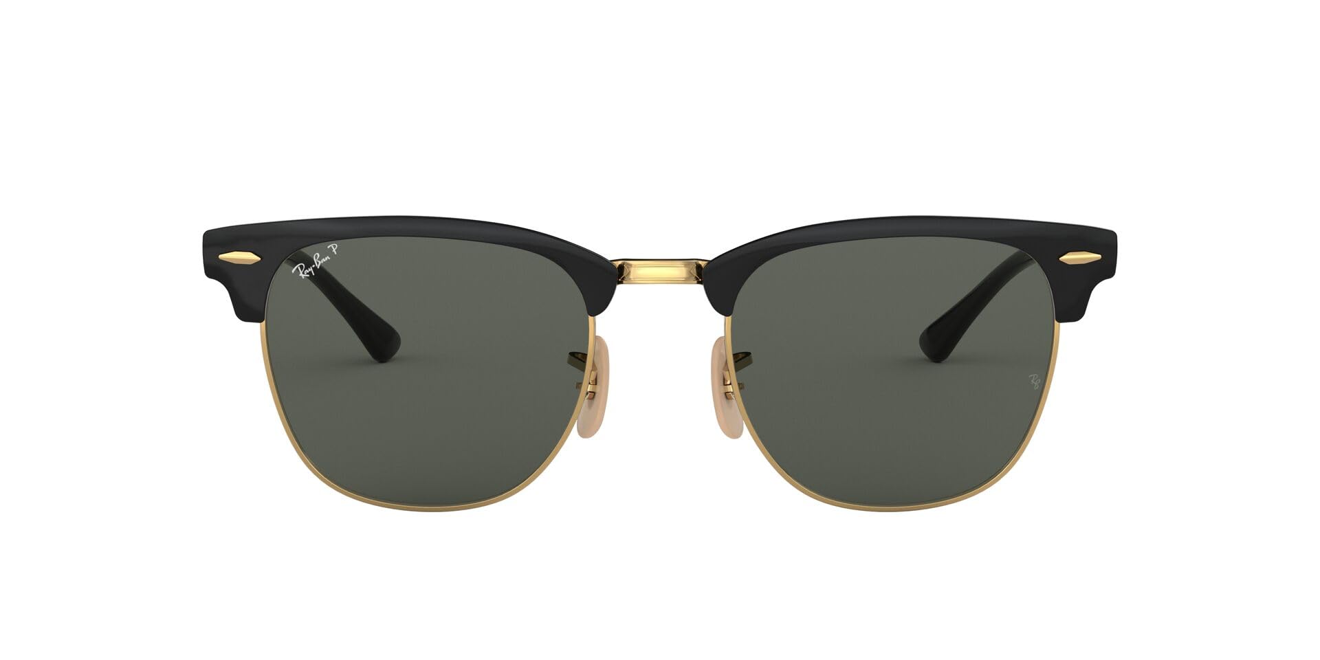 Ray-Ban Unisex-Adult Square Sunglasses Black Frame Green Lens Free Size