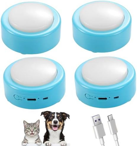 PTB4 Rechargeable Talking Buttons for Cats and Dogs, Set of 4 | P...
