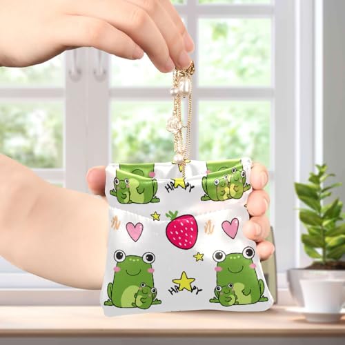 Froggy Fun Coin Purse Leather Pouch Change Purse, Squeeze Coin Pouch for Cards, Keys & Lipsticks, Unisex4