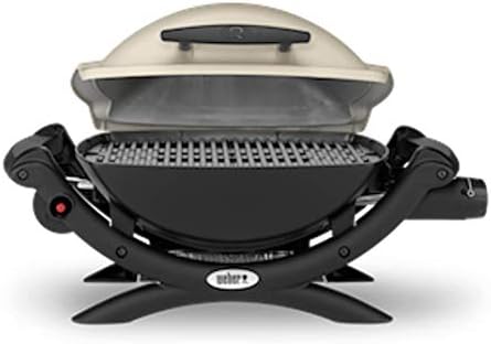 Weber Q1000 Gas Grill Barbeque | Table Top BBQ Grill & Char Griller | Cast Aluminium Lid Cover & Body | for Home or Travel | Portable Premium Classic Mini Gas BBQ - Titanium (50060074)