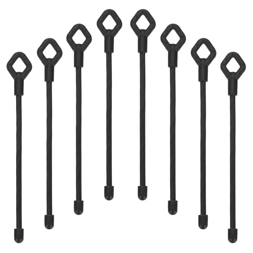 PATIKIL Rubber Twist Ties, 6 Inch Silicone Reusable Twist Ties Heavy Duty Bendable for Bundling Holding, 8 Pcs, Black
