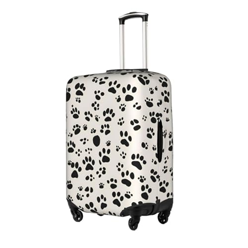 Bone And Paw Print Tsa Approved Luggage Cover For 18-32 Inch Suitcases Scratch-Resistant Stretch Luggage Cover2
