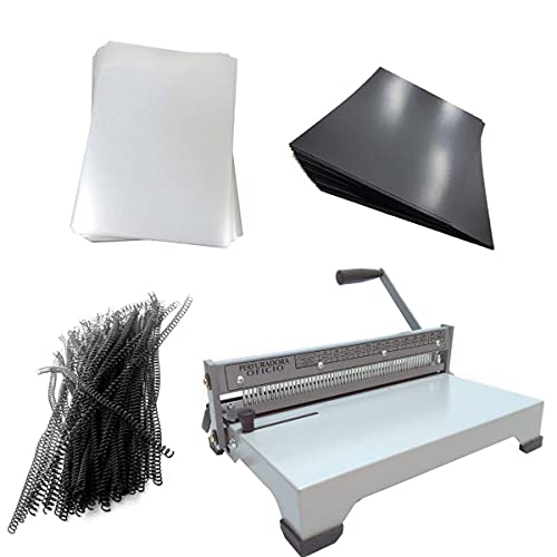 Kit Encadernadora com 200 capas + 100 Espirais