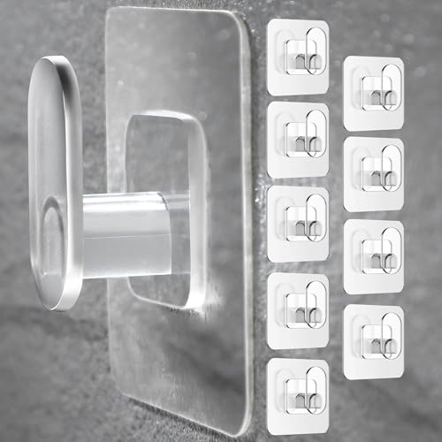 Image of ELMVIA Self Adhesive Hooks /Wall Hangings Hook /Waterproof Hooks for Wall Without Drilling Heavy Duty Bathroom Kitchen Towel Wall Hooks for Hanging Strong Coat (6, Nail Hook)