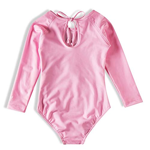 Maiô Infantil Manga Longa Unicórnio-Rosa-8 anos