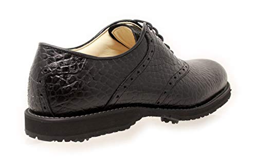 PORTMANN-Saddle-Classic-Tour-Zapatos-de-golf-para-hombre-cuero-de-primera-calidad-cosidos-a-la-entresuela-extra-ligero-y-flexible-Pure-Drive-Tec