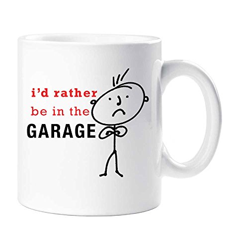 ❤ Crazy Deals Mens I'd Rather Be In The Garage Mug Valentines Birthday Husband Boyfriend Grandpa Fathers Day Gift Christmas Novelty Hu