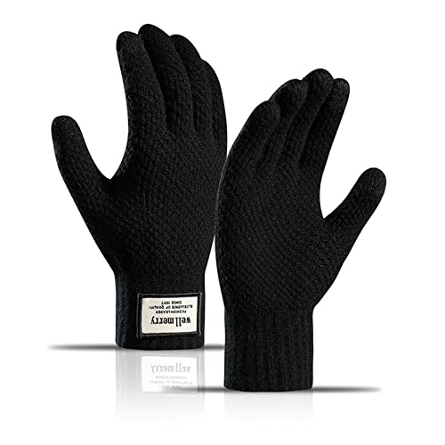 Long Keeper Guantes Invierno Hombre Mujer - Guantes Termicos Tactiles De Punto Elástico, Cálidos Guantes De Invierno Para Moto Bicicleta Ciclismo Conducir Cover