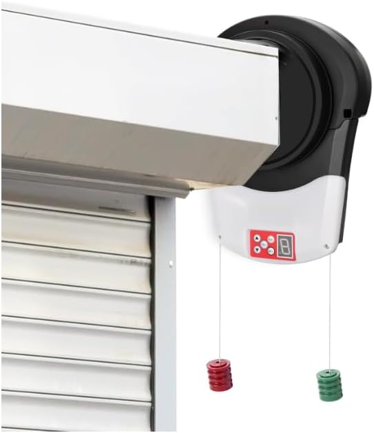 800N Electric Roller Door Opener with 2 Remotes, Compatible with 22M² Roller Shutter for Commercial Garage Farm Warehouse (L)