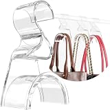 Wiosi Lot de 3 cintres transparents de qualité supérieure pour sac à main – Organisateurs en acrylique durable et cintre de sac de rangement pour placard de luxe – Cintre de sac à main pour sacs à main, crochets de sac à dos de qualité supérieure
