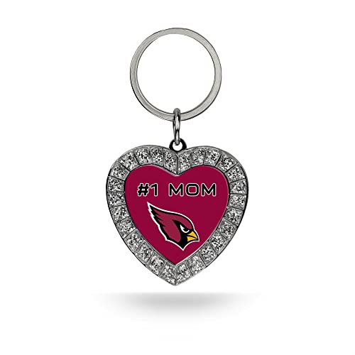 Image of Rico Industries NFL Football Rhinestone Heart Keychain - Great Accessory