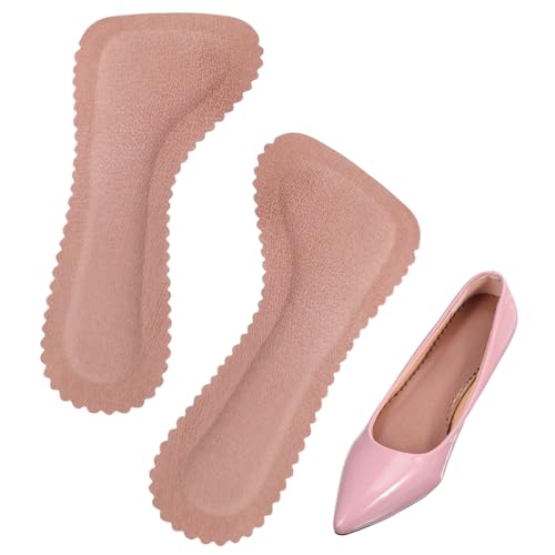 LALAFINA 1pair Absorbing High Heel Insoles Leather Shoe Cushions for Women Daily Use Breathable Comfortable Foot Support Reduces Pressure Easy to Use