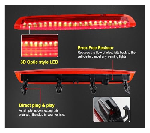 Feu stop LED Audi A3 S3 RS3 8P4945097C de 2004 à 2012 lentille rouge - 6
