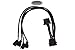 ModTek 4-Pin Molex to 4 x 3-Pin Fan Connector Cable (Power 4 Fans from 1 Molex Connection!) (ModTek 4-Pin Molex to 4 x 3-Pin Fan Connector Cabl)