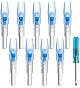 Lzwow 9PCS S Lighted Nocks for Arrows with .244 Inside Diameter Automatic Compound Bow Arrow Nock...