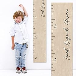 Headwaters Studio Wooden Ruler Growth Chart for Kids, Boys and Girls – Height Chart & Height Measurement for Wall – Kids…