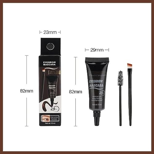 Gel de Cejas Perfectas. Maquillaje para Cejas Duración 24h. Mascara Tinte Fijador para Cejas. Professional Makeup con Pincel y Cepillo Cejas. Color Oscuro Negro. (4) - imagen 6