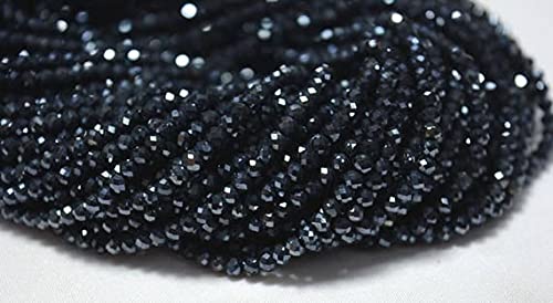 Perles pyrite noire facettées 3mm LKBEADS pour création de bijoux uniques