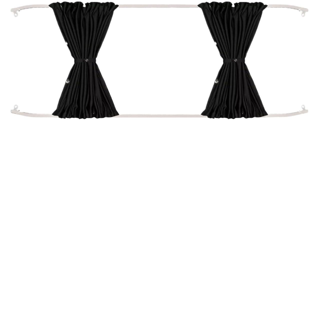 Auto Vorhang Innen, Auto Gardinen Van Travel Autovorhänge Teile Auto Privatsphäre Verdunkelungsfenster Sonnenschutzvorhänge Mit Kunststoffschienen Passend for VW T5 T6 .1(Left Center Window)