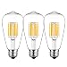 GEZEE 10W Edison Style Vintage LED Filament Light Bulb, 100W Incandescent Replacement,Warm White 2700K,1000LM, E26 Medium Base Lamp, ST21(ST64) Antique Shape, Dimmable(3 Pack)