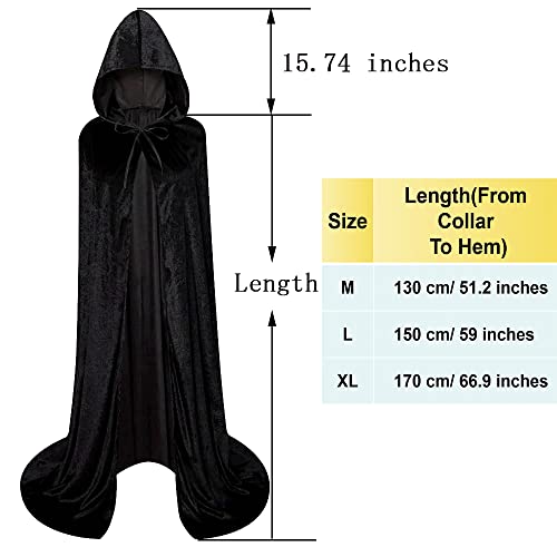 Lhj Unisex Christmas Halloween Witch Party Hooded Adult Vampires Cape Cloak #TOP4