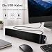 memzuoix USB Soundbar für PC mit Bluetooth 5.3, kompakte Desktop-Lautsprecherleiste für Computer und Laptop, 6W, USB-betrieben, einfache Lautstärkeregelung per Drehknopf, ohne Akku