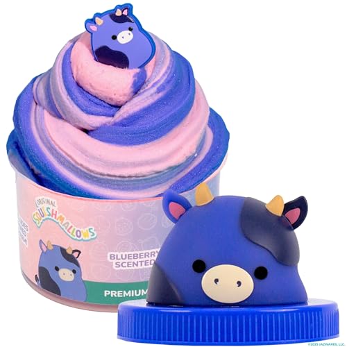 Original Squishmallows Scented Slime Jar, Blueberry, Ingrid the Cow by Squishmallows - Used condition - US$8.99