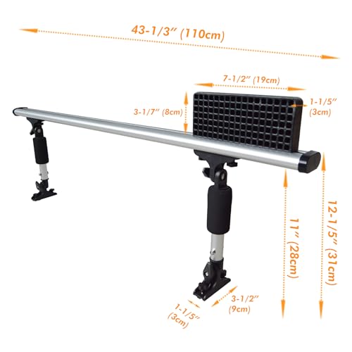 FEIMIRE Multi-Use Kayak Trolling Motor Mount Bracket & Fishing Accessories Mount Platform for Kayak/Include 2 Fishing Rod Holders - Thumbnail 7
