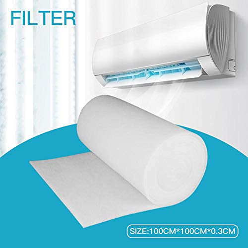 Filtre de climatisation, Purificateur d'Eau au Charbon Actif Préfiltre Coton Dépoussiérage Filtres Papier pour Air conditionné Filtre 100cm 100cm 3mm Cover