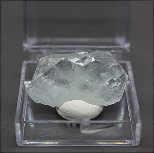 Cristales de cobre mineral de cobre natural y aguamarina en caja de 3.4 cm para decoracion 2