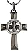 GWOOD Veritas Aequitas Metal Pendant with 24 Inch Necklace (Gun Metal/Silver/Box Chain)